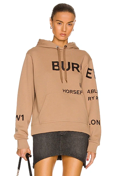 Shop Burberry Poulter Hfh Road Hoodie In Camel