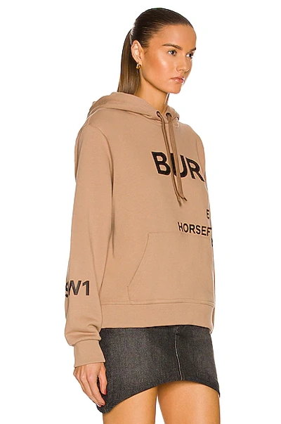 Shop Burberry Poulter Hfh Road Hoodie In Camel