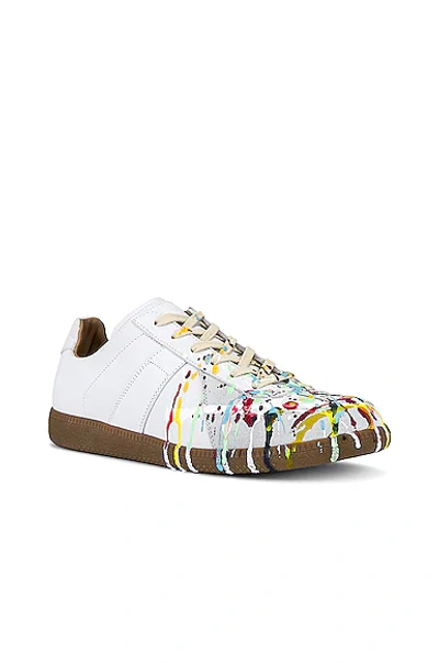 Maison Margiela Replica Paint Splatter-effect Low-top Sneakers In White