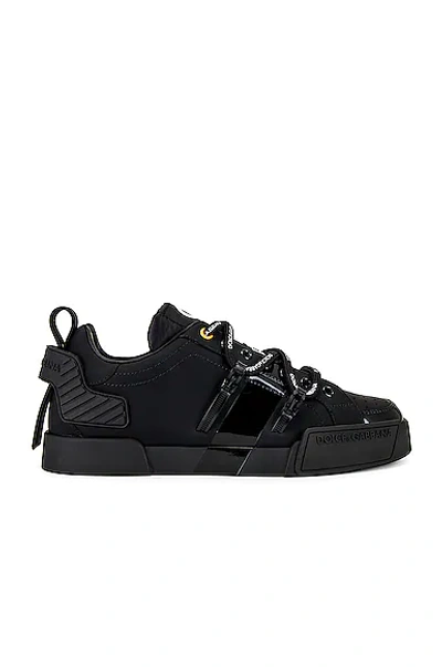 Shop Dolce & Gabbana Portofino Sneaker In Black & White