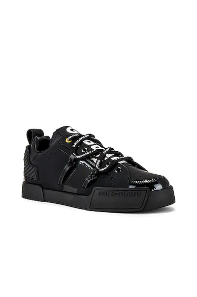Shop Dolce & Gabbana Portofino Sneaker In Black & White