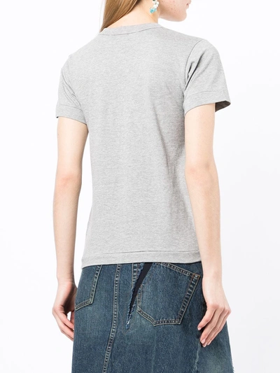 Shop Comme Des Garçons Play Logo-print T-shirt In Grey