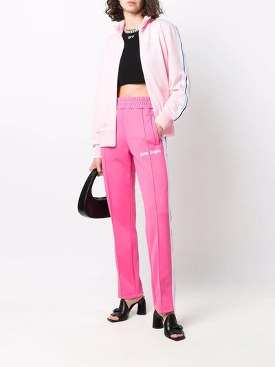 Palm Angels Classic Logo-print Stretch-woven Jogging Bottoms In Pink