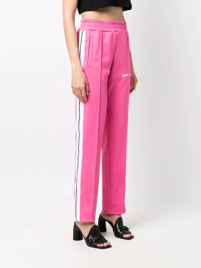 Palm Angels Classic Logo-print Stretch-woven Jogging Bottoms In Pink