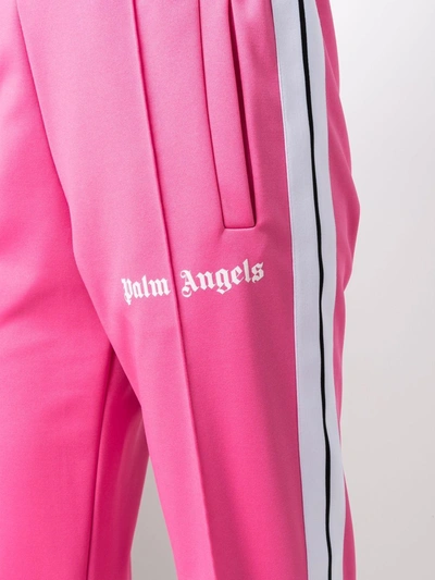 Palm Angels Classic Logo-print Stretch-woven Jogging Bottoms In Pink