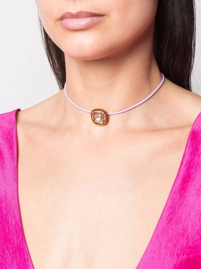Shop Swarovski Dulcis Necklace In Purple