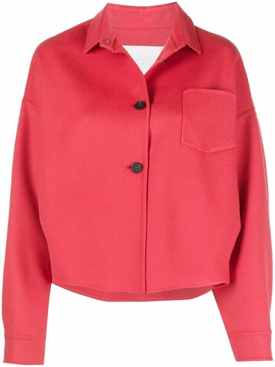 Fabiana Filippi Drop-shoulder Buttoned Shirt In Red