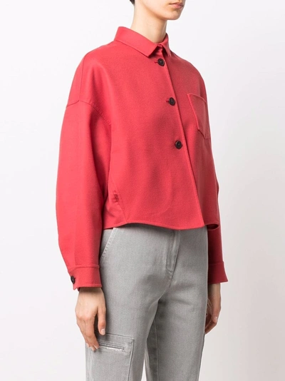 Fabiana Filippi Drop-shoulder Buttoned Shirt In Red