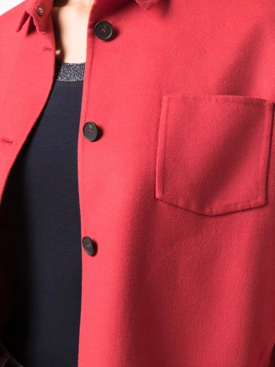Fabiana Filippi Drop-shoulder Buttoned Shirt In Red