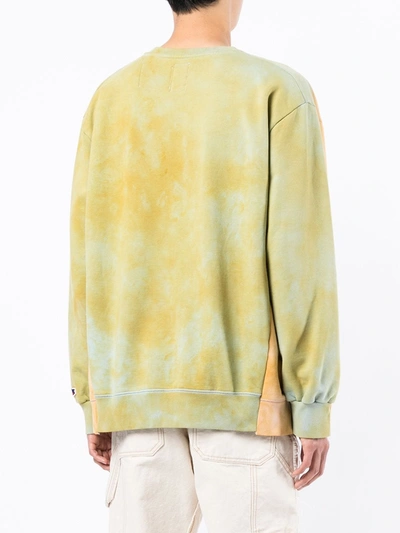 Shop Liam Hodges Tie-die Cotton Sweatshirt In Green