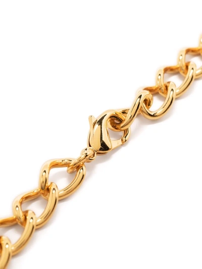 Shop Paco Rabanne Wave Chain-link Necklace In Gold