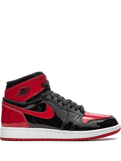 Shop Jordan Air  1 Retro High "patent Bred" Sneakers In Black