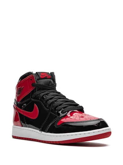 Shop Jordan Air  1 Retro High "patent Bred" Sneakers In Black