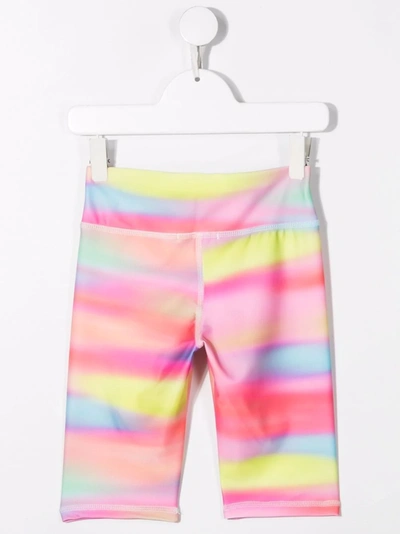 Shop Msgm Tie-dye Print Shorts In Pink