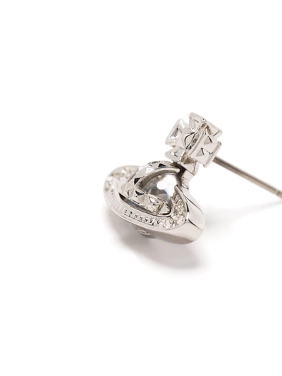 Shop Vivienne Westwood Pina Bas-relief Earrings In Silver