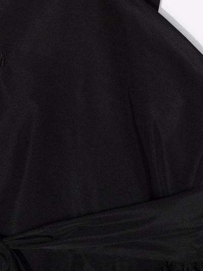 Shop Msgm Embroidered-logo Detail Dress In Black