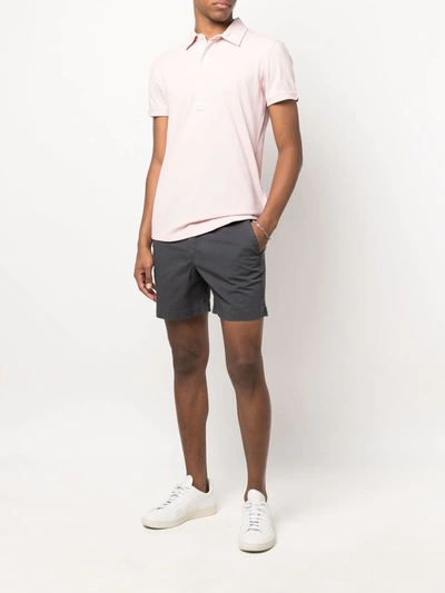 Shop Orlebar Brown Bulldog Cotton Mini Shorts In Grey