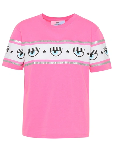 Shop Chiara Ferragni Logo Printed Crewneck T In Pink