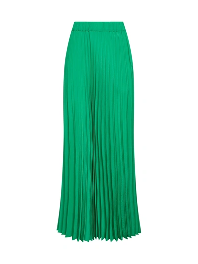 Shop P.a.r.o.s.h . Pleated Maxi Skirt In Green