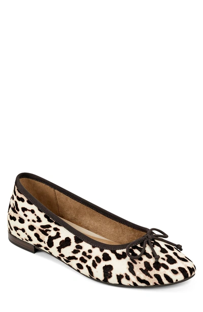 Shop Aerosoles Homerun Ballet Flat In Bone Leopard