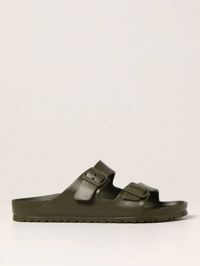 Shop Birkenstock Arizona Eva Sandals In Kaki