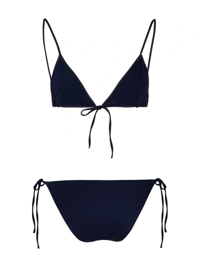 Shop Lido Self-tie Mid-rise Bikini In Blau