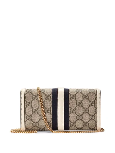 Shop Gucci Jackie 1961 Chain Wallet In Nude