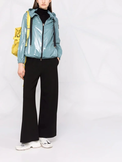 Herno Zip-front Hooded Jacket In Blau