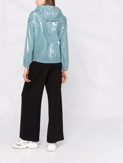 Herno Zip-front Hooded Jacket In Blau