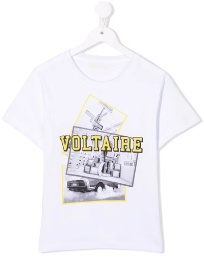 Shop Zadig & Voltaire Graphic Logo-print T-shirt In White