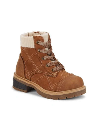 Shop Steve Madden Girl's Tgriffon Faux Leather High-top Boots In Tan
