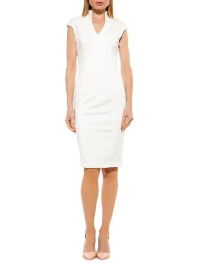 Shop Alexia Admor Women's Jillian Cap-sleeve Sheath Dress In Off White