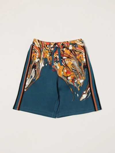 Shop Dolce & Gabbana Cotton Shorts With Print In Multicolor
