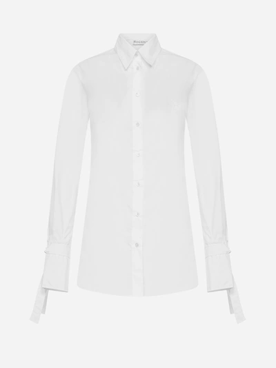Shop Jw Anderson Lace-detail Cotton Shirt