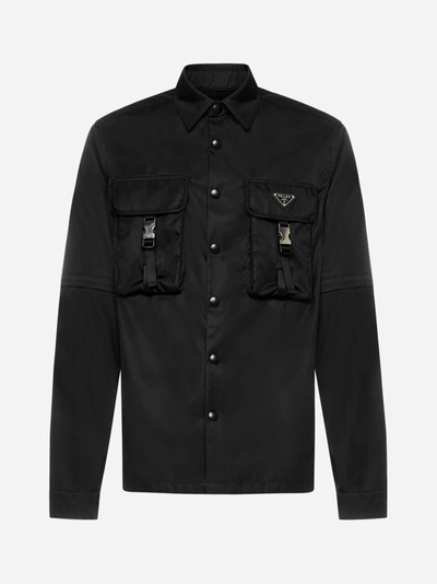 Shop Prada Pockets-detail Re-nylon Shirt