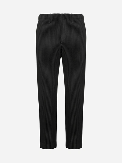 Shop Issey Miyake Pleated Fabric Trousers