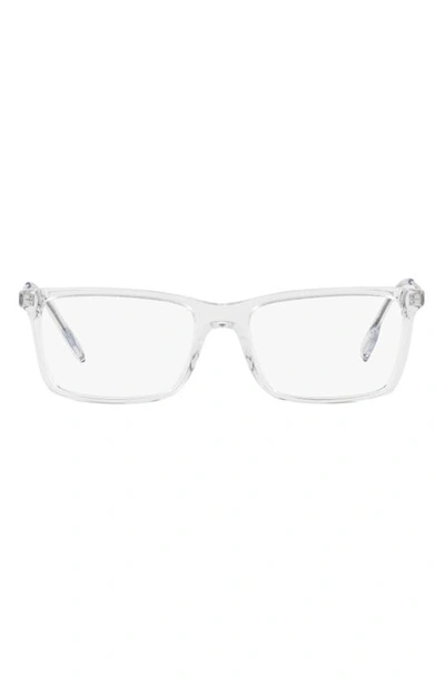 Shop Burberry 55mm Optical Glasses In Transparent/ Demo Lens