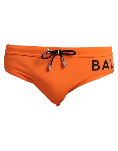 Shop Balmain Bikini Bottoms In Orange
