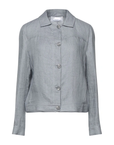 Shop Fabiana Filippi Woman Jacket Grey Size 10 Linen