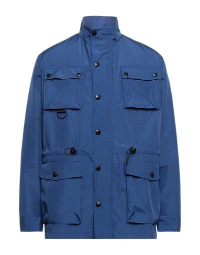 Shop Yoon Man Jacket Blue Size 42 Polyester, Polyamide
