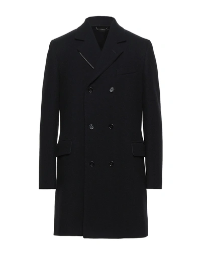 Shop Dolce & Gabbana Man Coat Black Size 44 Virgin Wool, Polyamide, Cashmere