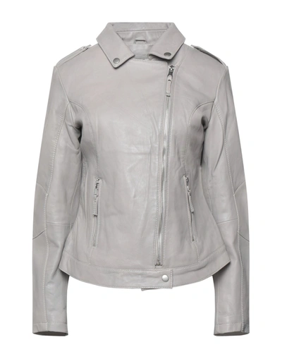 Shop Be Edgy Woman Jacket Dove Grey Size S Sheepskin