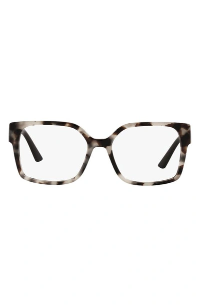 Prada Square-frame Glasses In Talc Tortoise/demo Lens
