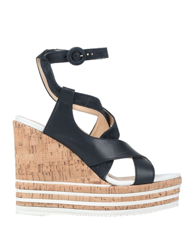 Hogan Sandals In Black