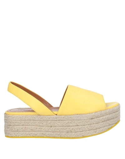 Shop Kenzo Woman Sandals Yellow Size 5 Lambskin