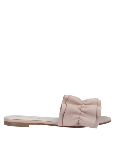 Shop Fabiana Filippi Woman Sandals Blush Size 8 Soft Leather In Pink