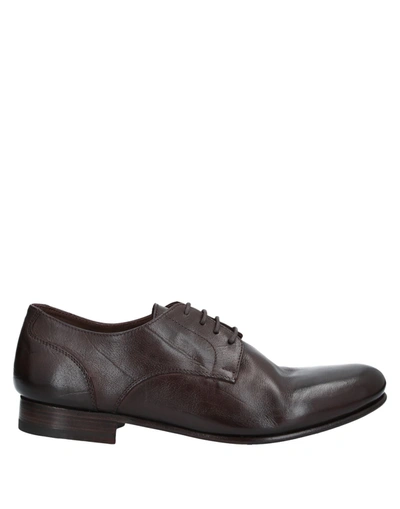 Shop Calpierre Man Lace-up Shoes Dark Brown Size 7.5 Soft Leather