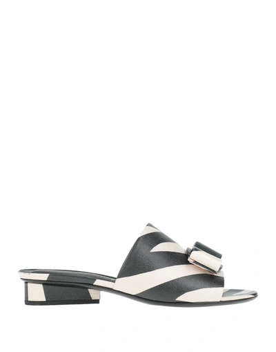 Shop Ferragamo Woman Sandals White Size 6.5 Soft Leather