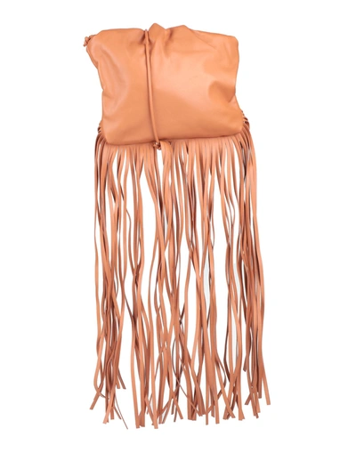 Shop Bottega Veneta Woman Cross-body Bag Tan Size - Calfskin In Brown