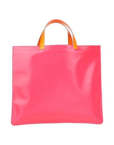 Shop Comme Des Garçons Woman Handbag Fuchsia Size - Goat Skin In Pink